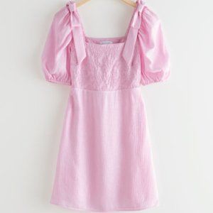 Fitted Puff Sleeve Mini Dress (& Other Stories)